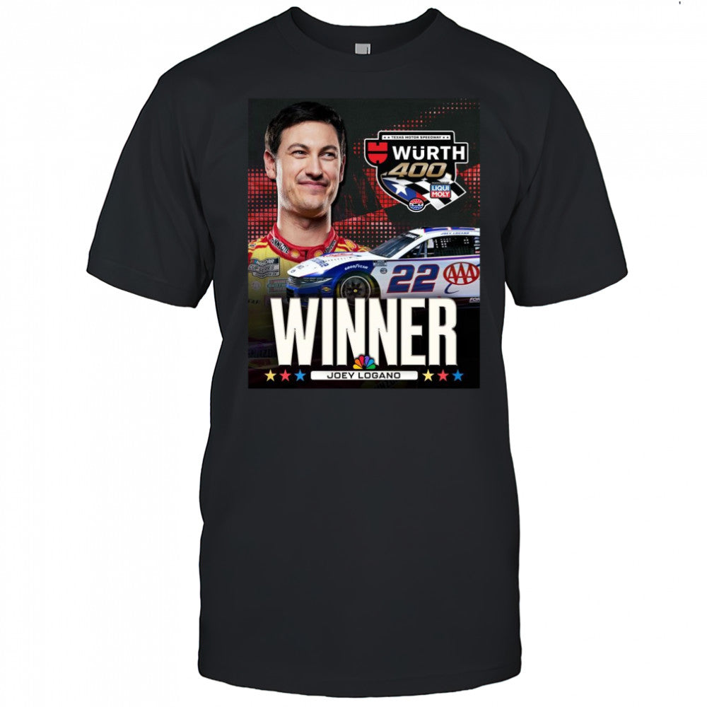 Poster Congratulate Joey Logano Winner NASCAR Cup Series Texas Motor Speedway Wurth 400 t shirt