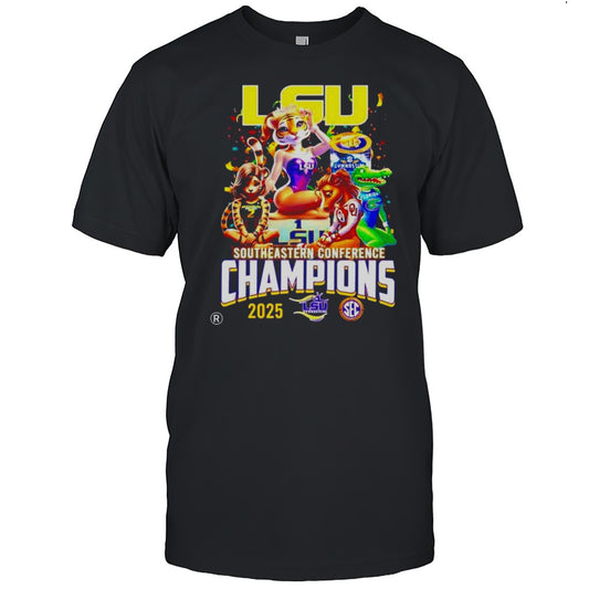 Queen LSU Tigers Womens Gymnastics Southeastern Conference Champions 2025 March Madness Shirt