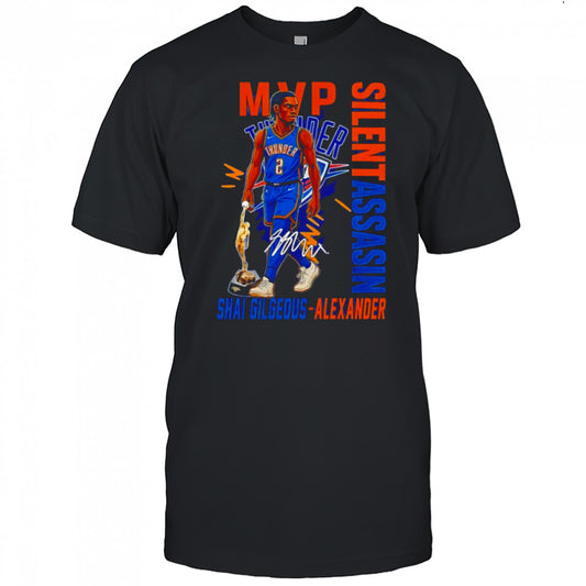 Shai Gilgeous Alexander Oklahoma City Thunder NBA Basketball 2025 MVP signature shirt