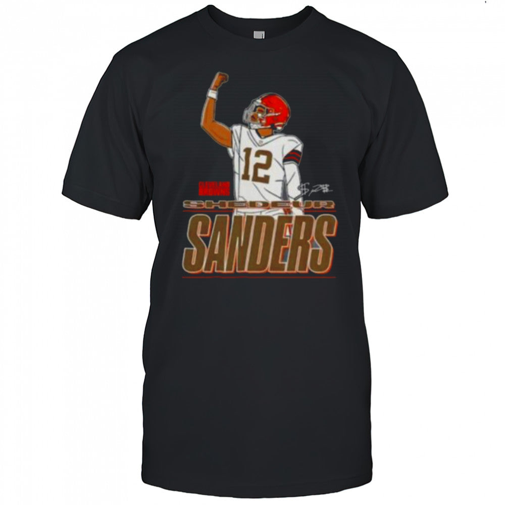 Shedeur Sanders Cleveland Browns Believe Football Signature Shirt