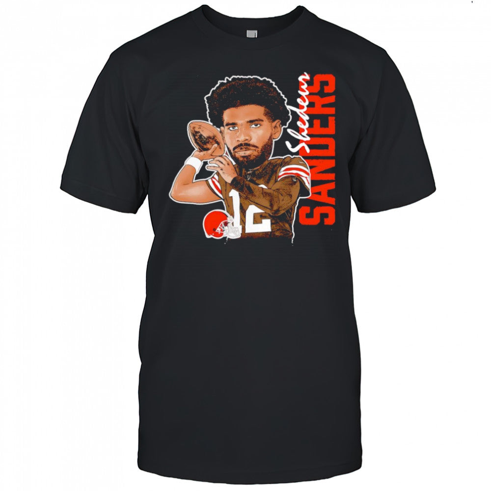Shedeur Sanders Cleveland Browns caricature graphic shirt