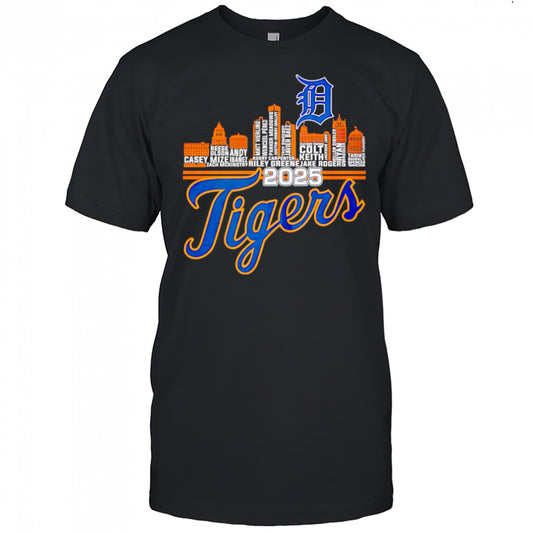Skyline Detroit Tigers 2025 name players shirt