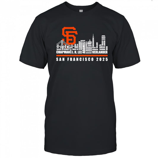 Skyline name San Francisco Giants 2025 shirt