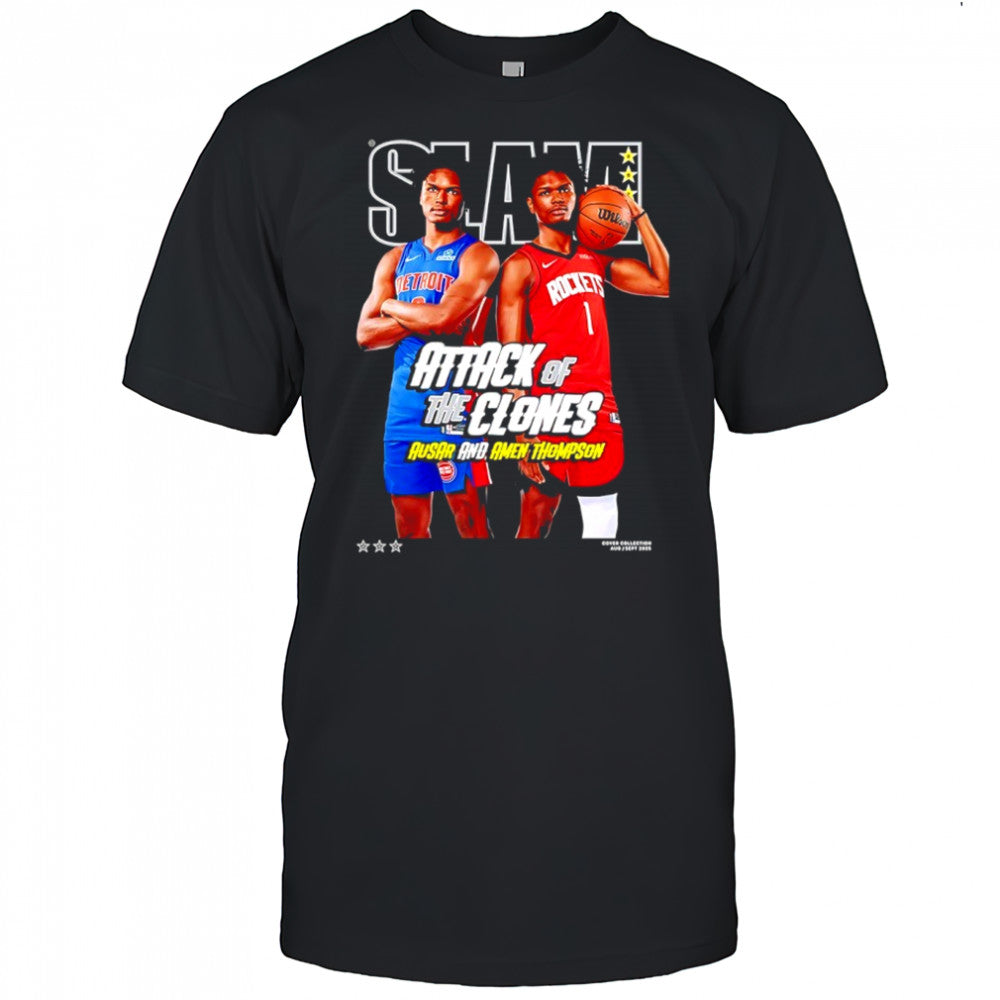 SLAM Amen and Ausar Thompson attack of the clones shirt