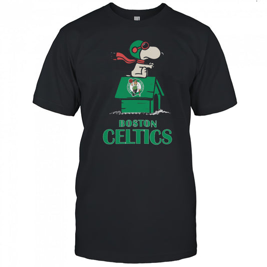 Snoopy Merch Boston Celtics Nba Basketball Snoopy House 2025 T Shirt