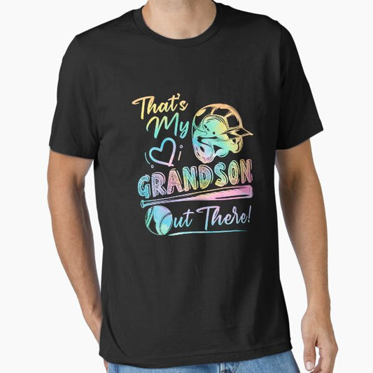 That's My Grandson Out There Baseball Grandma Mother's Day Essential T-Shirt for Sale by rioferdee
