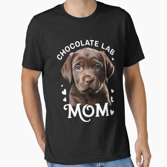 Chocolate Lab Mama Mother's Day Essential T-Shirt for Sale by brynatshop