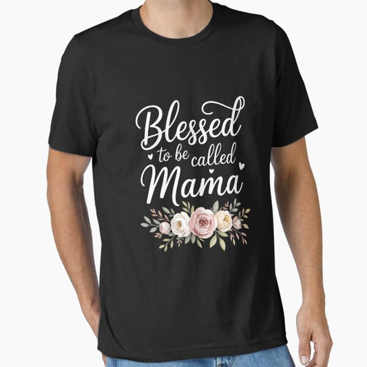 Blessed To Be Mama Women Grandma Mother's Day Christmas Essential T-Shirt for Sale by Bandikonsalez