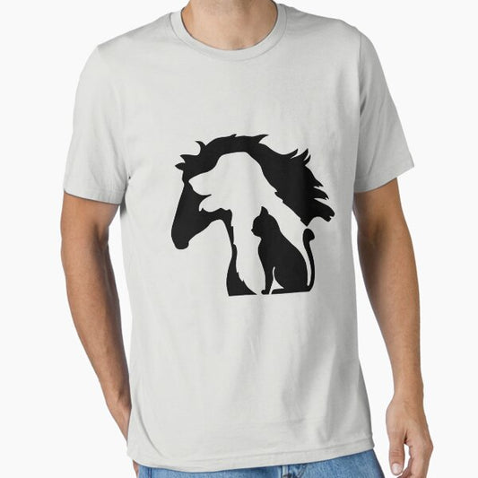 Cute Horse Dog Cat Lover Mother's Day Essential T-Shirt for Sale by devebian