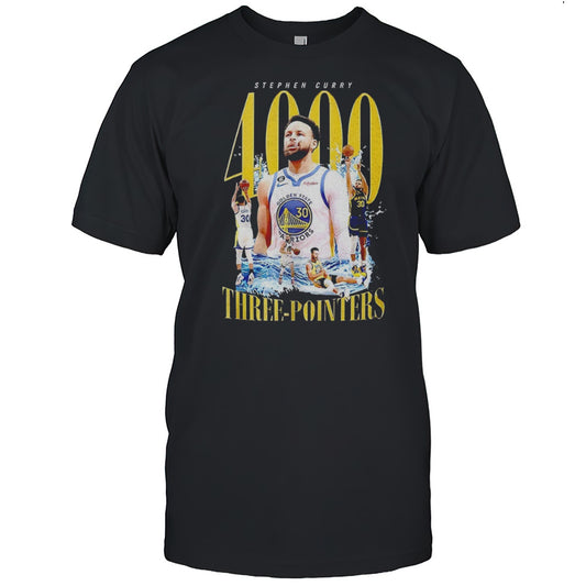 Stephen Curry Golden State Warriors 4000 Three pointers Shirt
