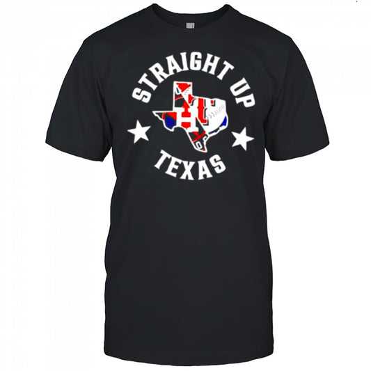 Straight up Texas Rangers and Houston Astros logo 2025 shirt
