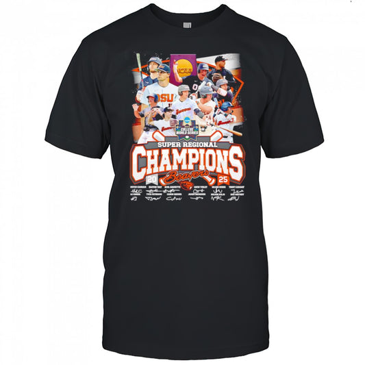 Super Regional Champions 2025 Oregon State Beavers shirt