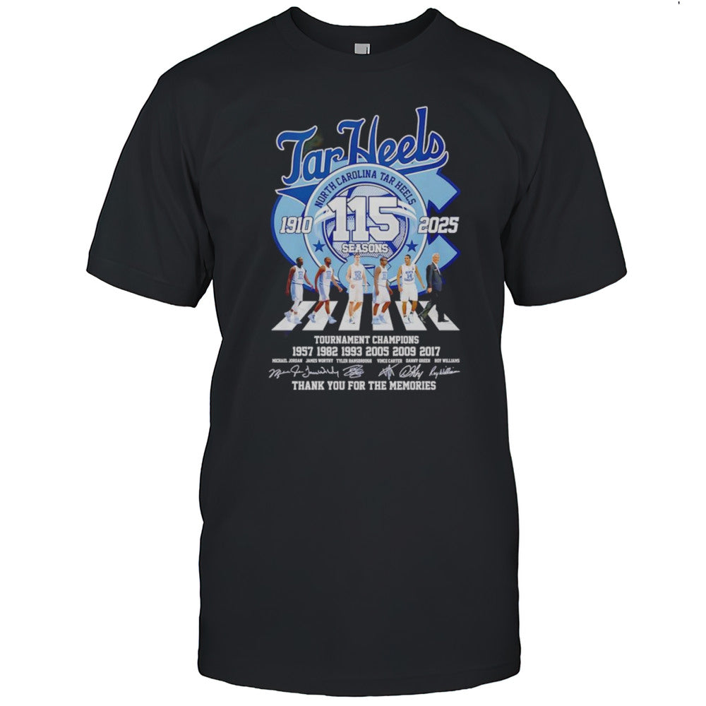 Tar Heels 115 Seasons 1910 2025 Abbey Road Thank You For The Memories Shirt