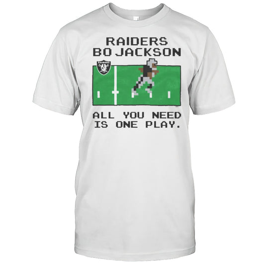 Tecmo Bowl Las Vegas Raiders Bo Jackson All You Need Is One Play Shirt