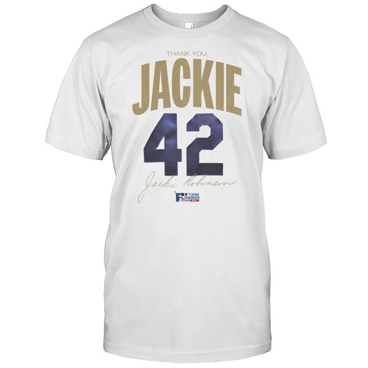 Thank You Jackie Number 42 Jackie Robinson Day April 15 Signature New York Yankees T shirt