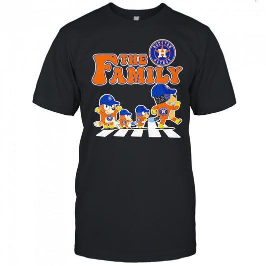The Family Bluey vs Houston Astros MLB Baseball Abbey Road shirt