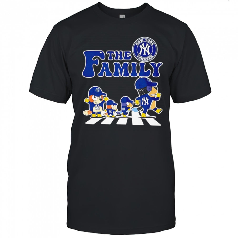 The Family Bluey vs New York Yankees MLB Baseball Abbey Road shirt