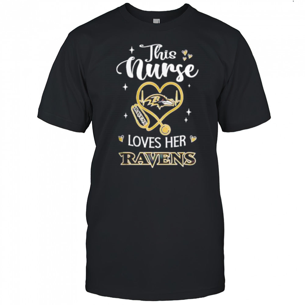 This nurse love her Baltimore Ravens shirt