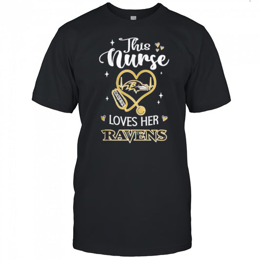 This nurse love her Baltimore Ravens shirt