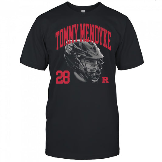 Tommy Mendyke 28 Rutgers Scarlet Knights Lacrosse NCAA Division I Portrait t shirt