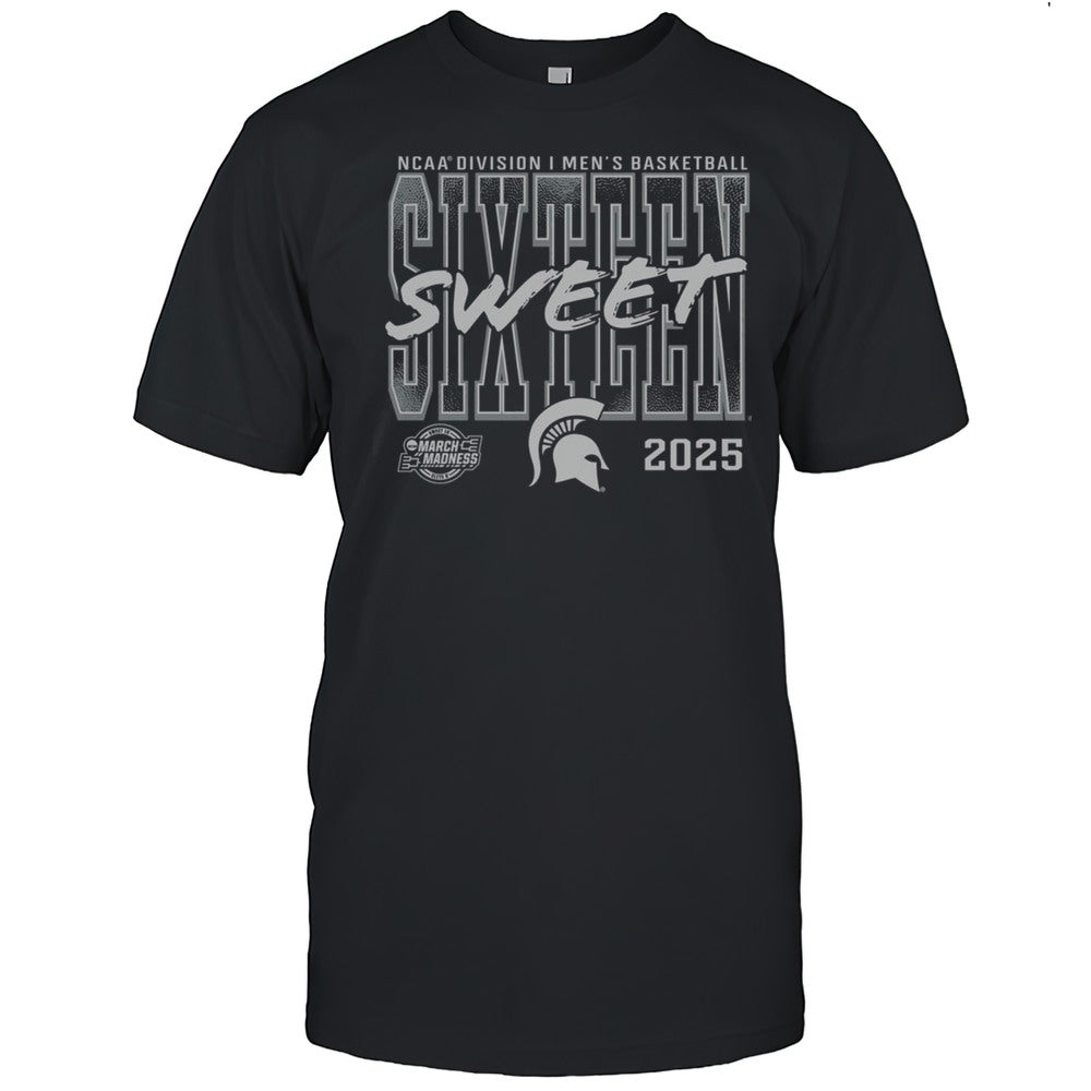 Top Michigan State Spartans 2025 NCAA Mens Basketball Tournament March Madness Sweet 16 T Shirt