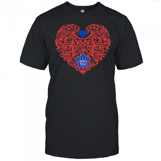 Toronto Maple Leafs Floral Pattern Heart logo shirt