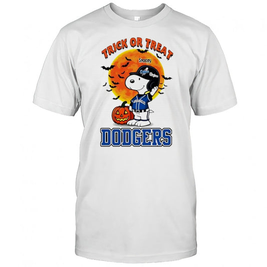 Trick or Treat Los Angeles Dodgers Snoopy Halloween shirt