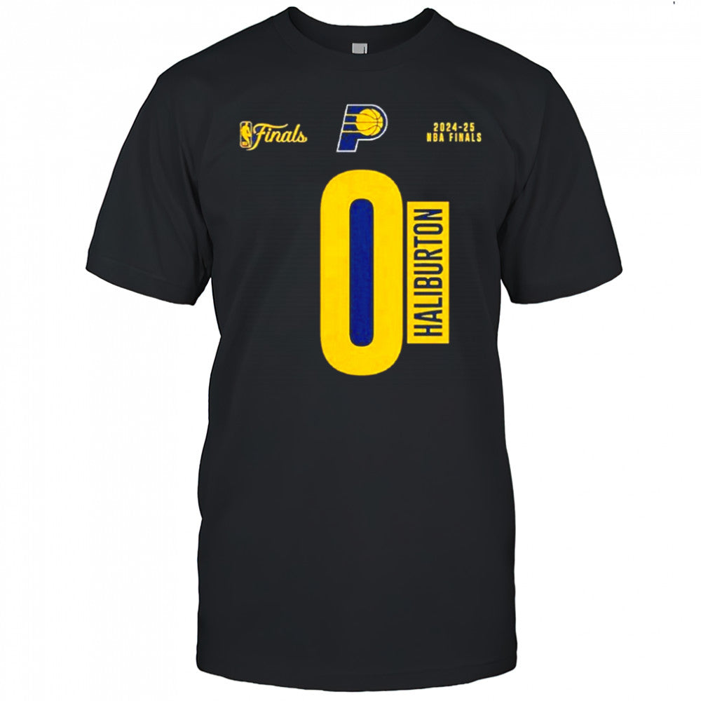 Tyrese Haliburton Indiana Pacers 2025 Nba Finals Court Vision Name &amp; Number T shirt
