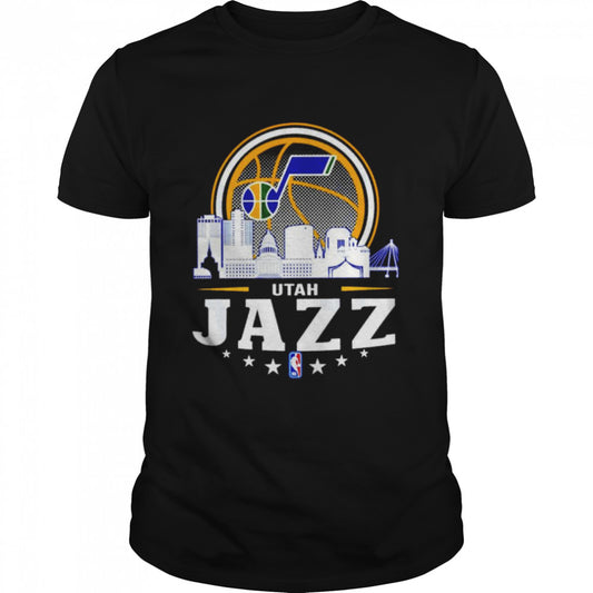 Utah Jazz NBA City Skyline shirt