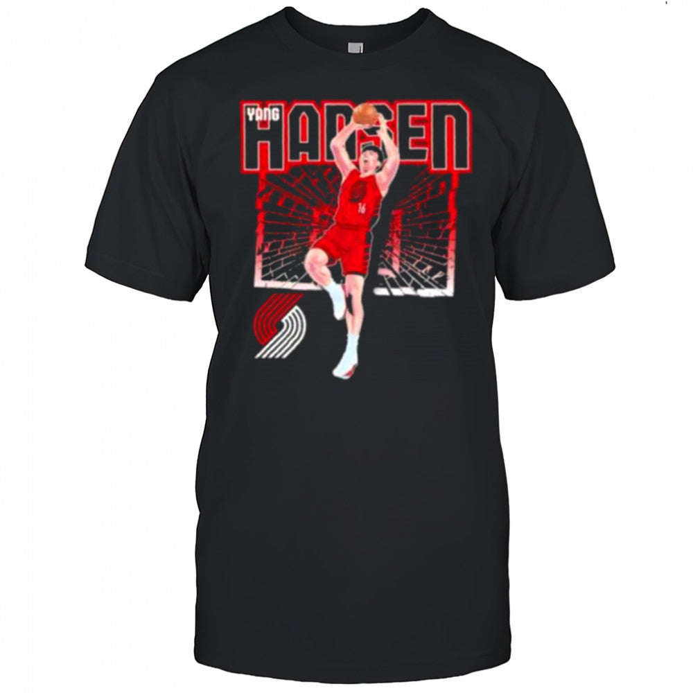 Yang Hansen Portland Trail Blazers Shattered basketball shirt